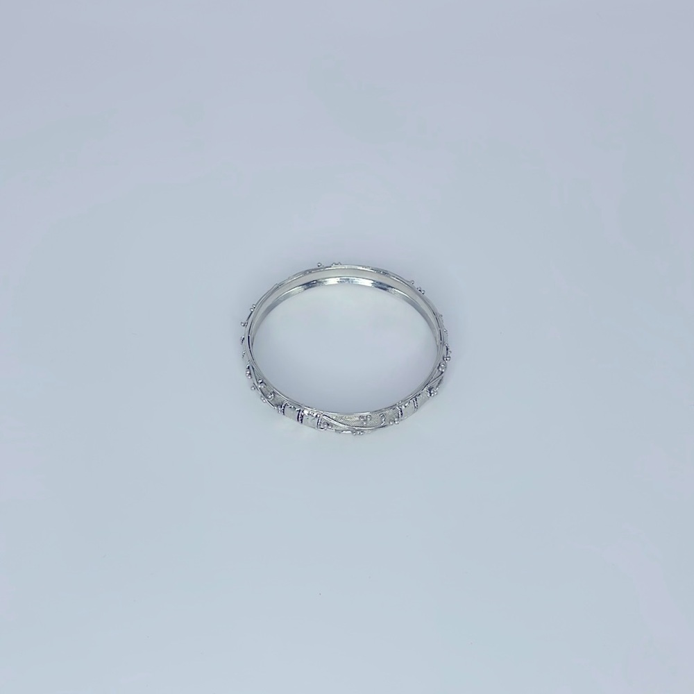 Silver Vines & Curls Bangle Bracelet